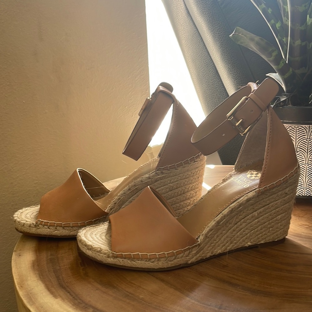 Vince Camuto  brown wedges. New never worn (no box)
